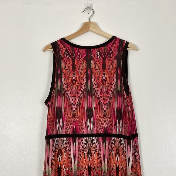 Chico's Women 2L Sleeveless Slinky V Neck Front Slit Stretch Pullover Maxi Dress - Picture 9 of 11